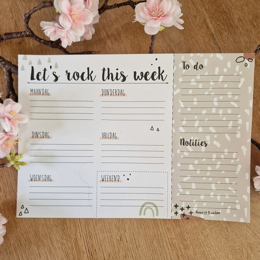 Weekplanner A4 - Beige