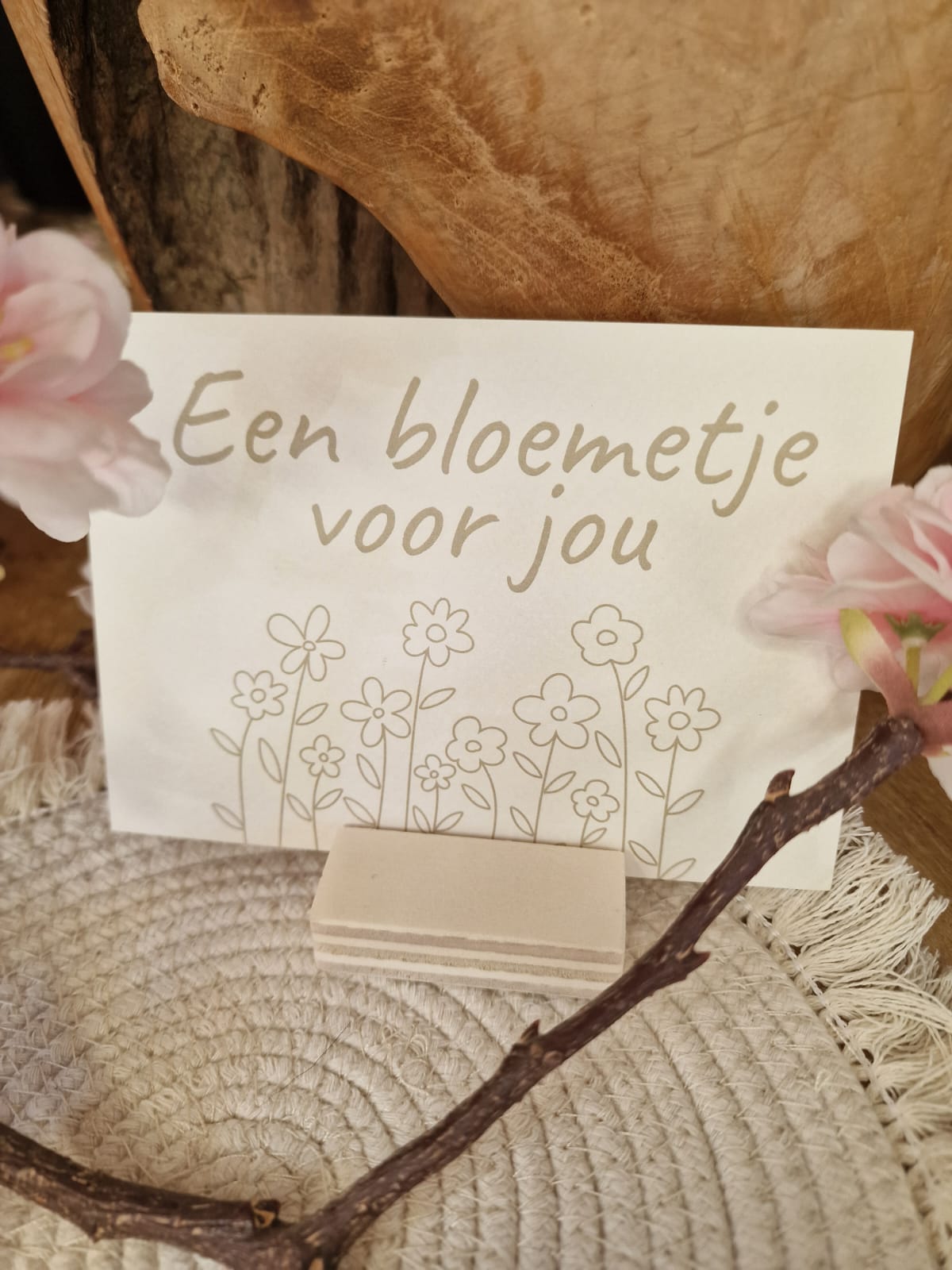 Ansichtkaart 'Een bloemetje voor jou'