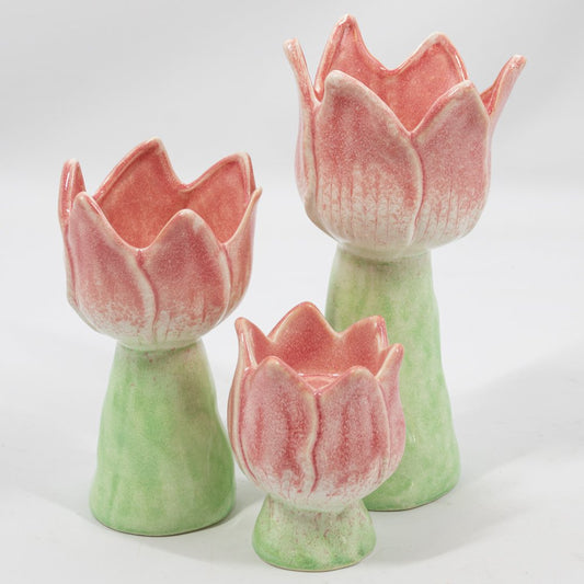 Vaasje Tulp - Keramiek - 10x9,5x19,7cm