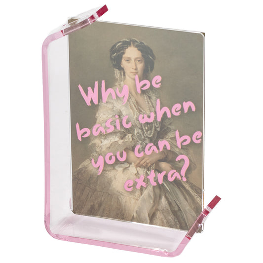 Fotolijst - Neon Roze - Why be basic - 11,8x4x17,2cm